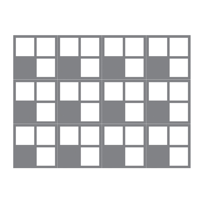 ผนังตกแต่ง เอสซีจี รุ่นเฟรทเวิร์ค ลาย Tetris-1 ขนาด 100x100x0.8 ซม. สีรองพื้น