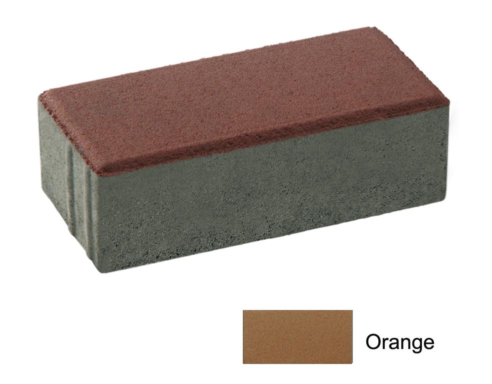 บล็อกปูพื้น เอสซีจี รุ่นศิลาเหลี่ยม ขนาด 10x20x6 ซม. สีส้ม