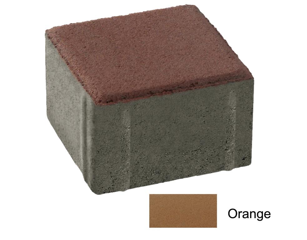 บล็อกปูพื้น เอสซีจี รุ่นศิลาเหลี่ยม (แพค) ขนาด 10X10X6 ซม. สีส้ม