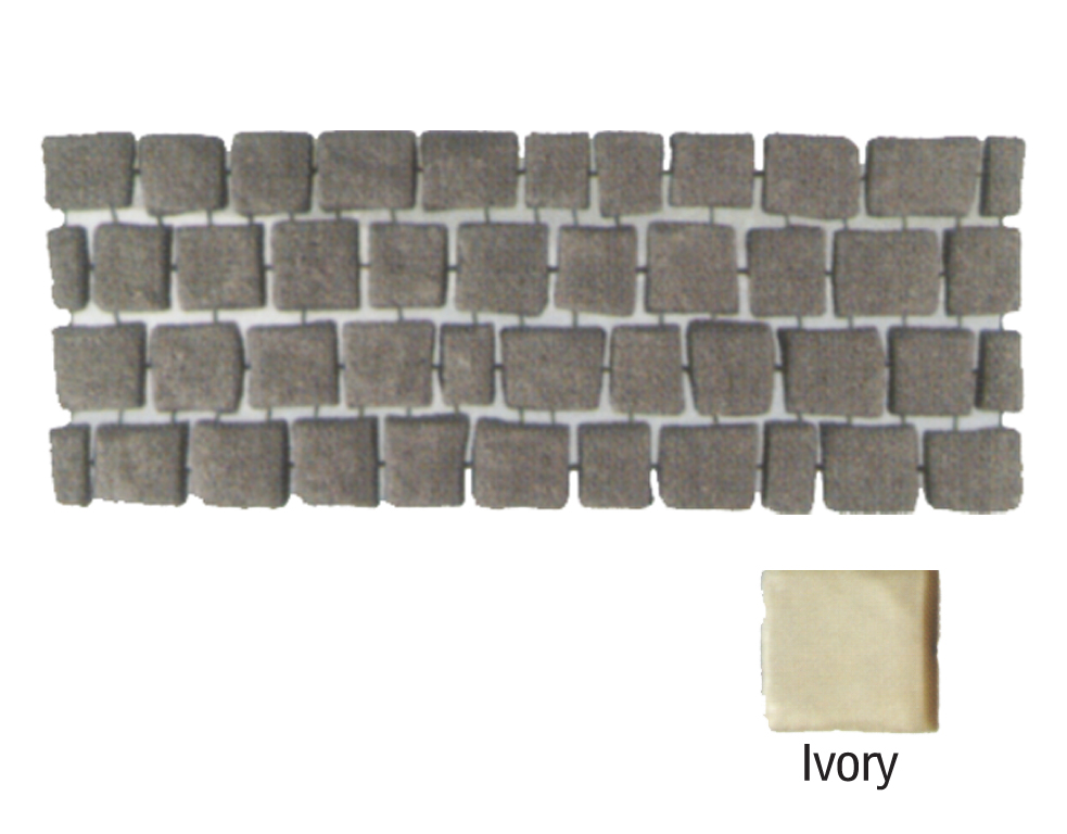 SCG Paving Tile Carpet Stone Series Geometry  Ivory 38x92x3.5 cm