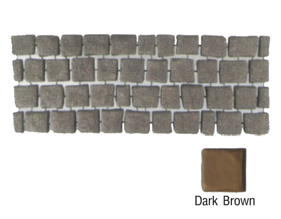 SCG Paving Tile Carpet Stone Series Geometry  Shotblast  Dark Brown 38x92x2 cm