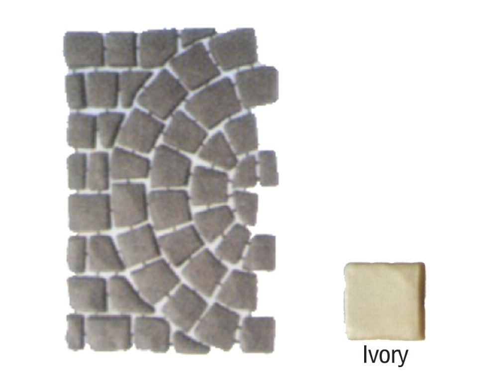 SCG Paving Tile Carpet Stone Series HalfCircle  Ivory 52.5x80x2 cm