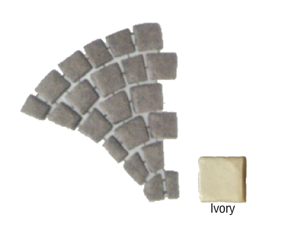 SCG Paving Tile Carpet Stone Series FanLeft  Shotblast  Ivory 60.5x56.25x2 cm