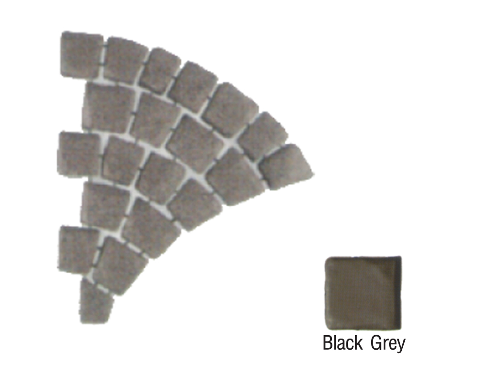 SCG Paving Tile Carpet Stone Series FanRight Black Grey 60.5x56.25x2 cm