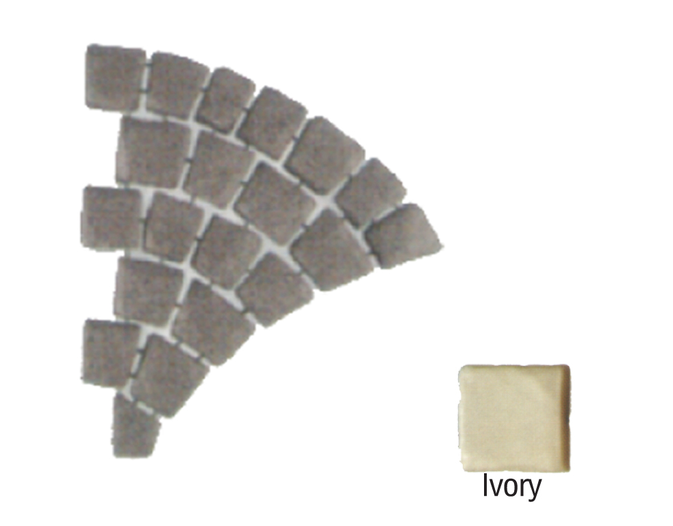 SCG Paving Tile Carpet Stone Series FanRight  Ivory 60.5x56.25x2 cm