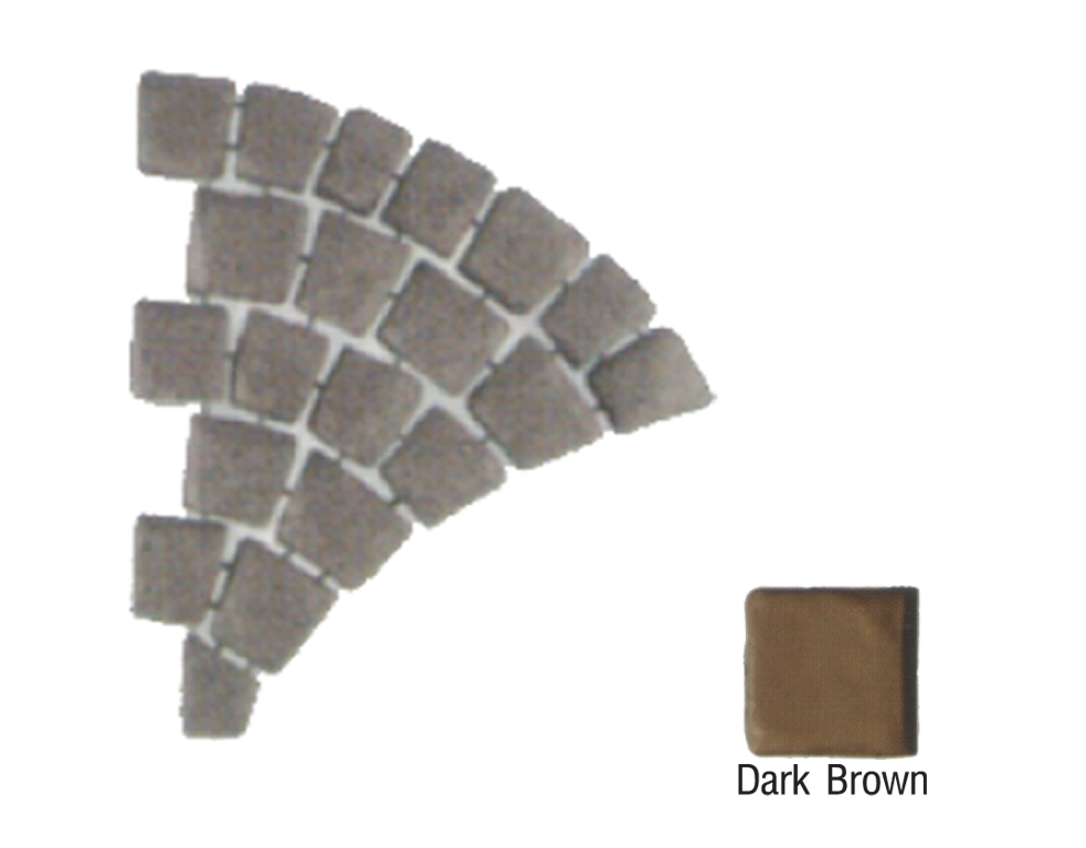 SCG Paving Tile Carpet Stone Series FanRight  Dark Brown 60.5x56.25x2 cm