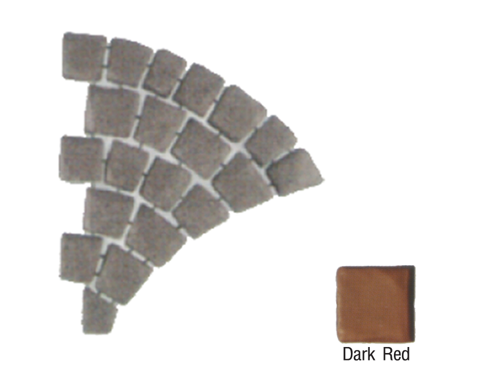 SCG Paving Tile Carpet Stone Series FanRight  Shotblast  Dark Red 60.5x56.25x2 cm