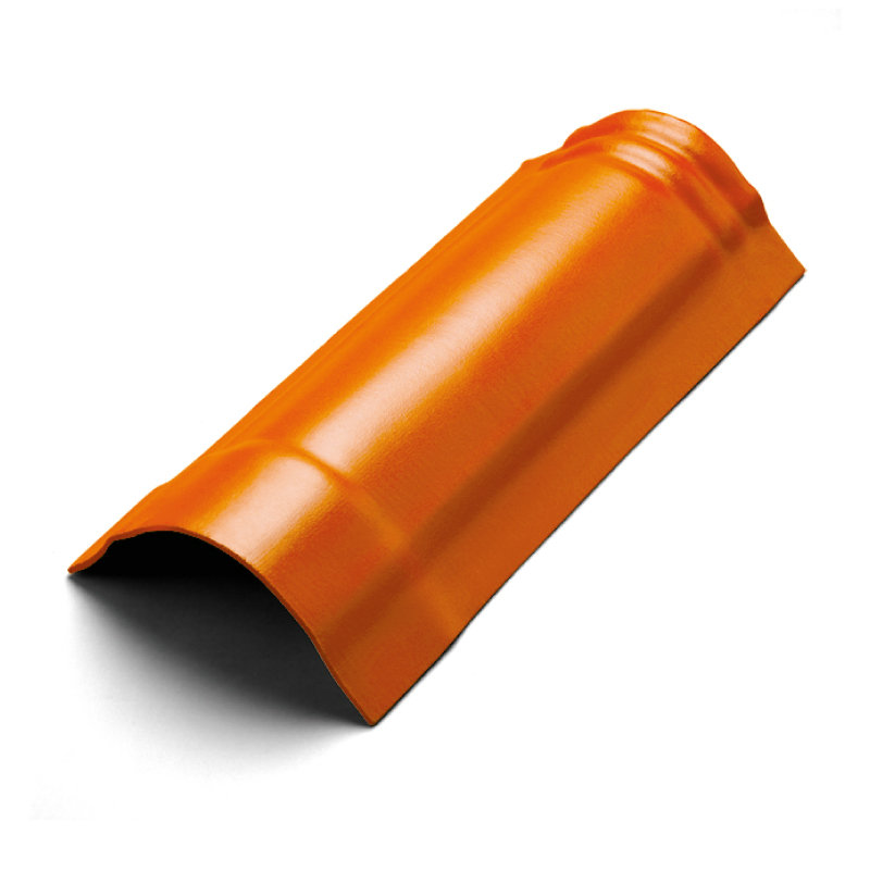 ครอบสันโค้ง(ระบบครอบ 3 ชิ้น) ไฟเบอร์ซีเมนต์ เอสซีจี รุ่นพรีม่า สีส้มทอประกาย